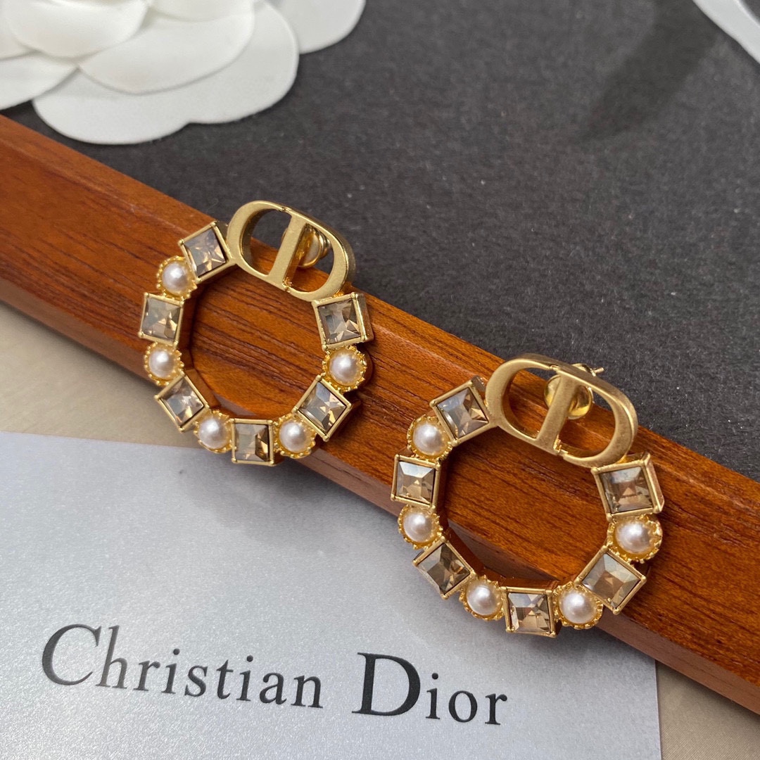 Dior Petit CD Earrings - FashionPlug