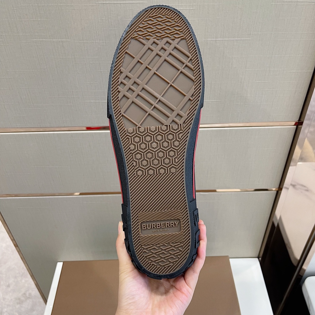 Burberry Logo Detail Cotton Sneakers - FashionPlug