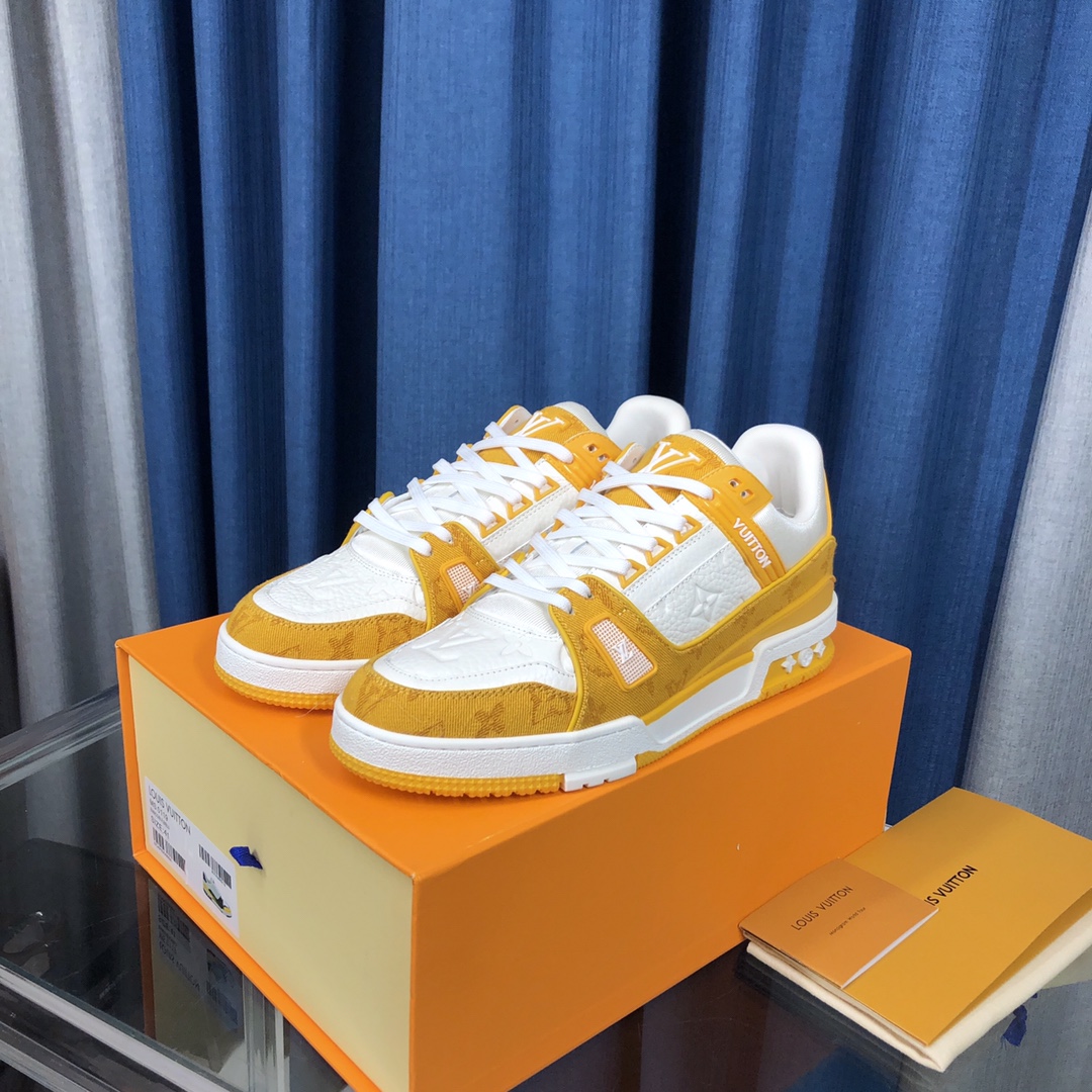 Louis Vuitton LV  Trainer Sneaker(upon uk size) - FashionPlug
