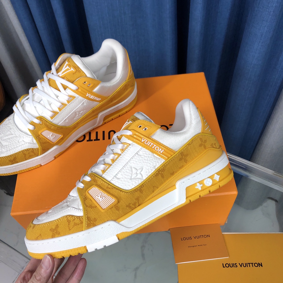 Louis Vuitton LV  Trainer Sneaker(upon uk size) - FashionPlug