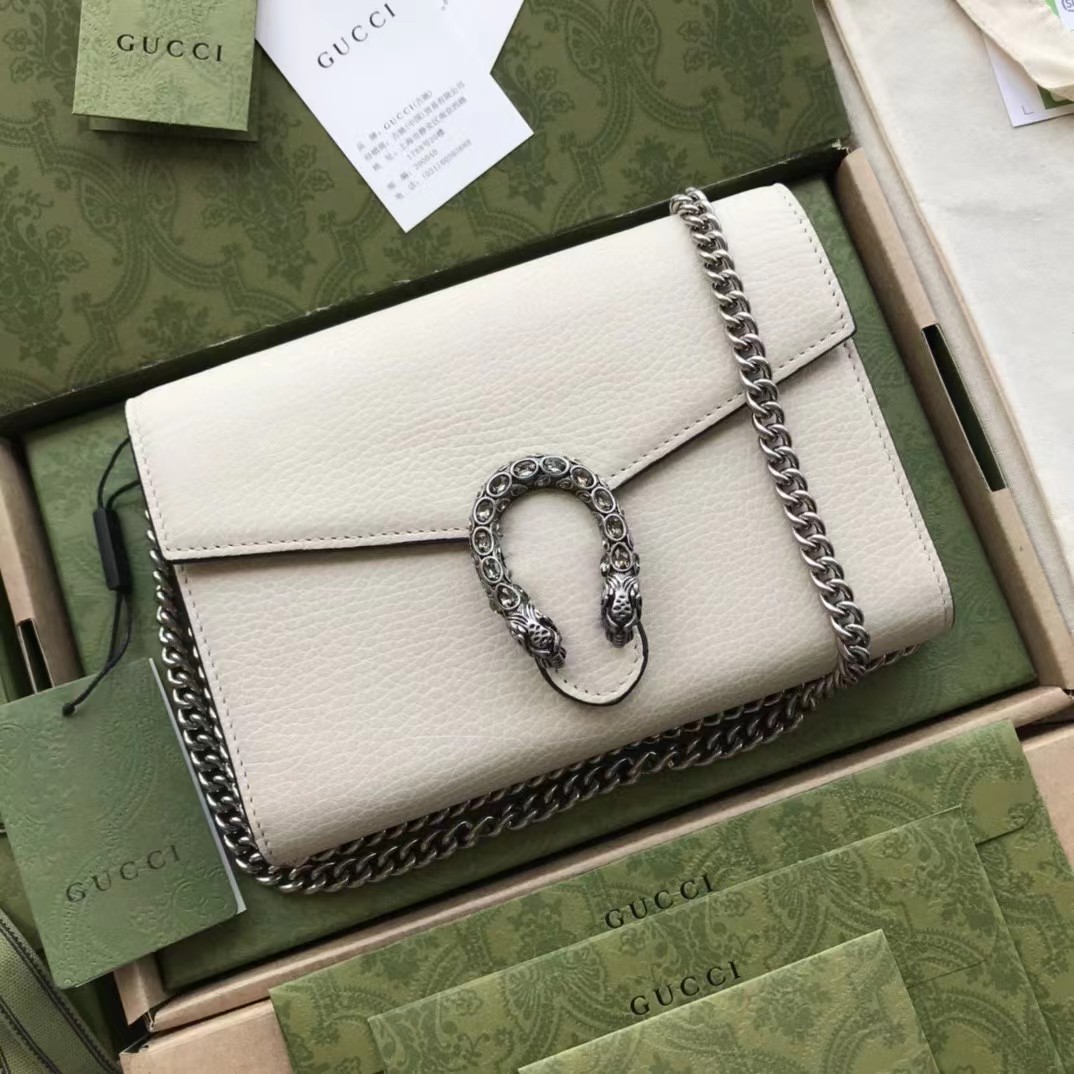 Gucci Dionysus Mini Leather Chain Bag(20-13.5-4CM) - FashionPlug
