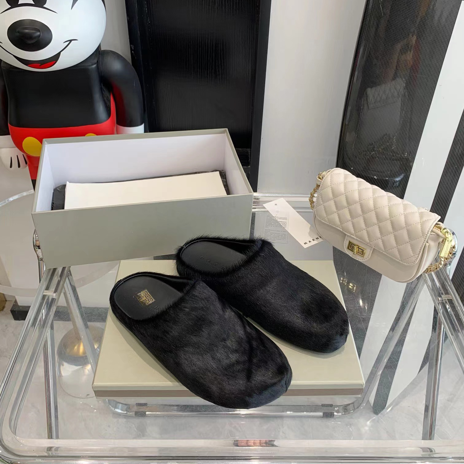 Marni Fussbett Slip-On Flat Mules - FashionPlug