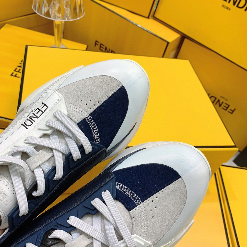 Fendi Flow Beige Suede Low-Tops Sneakers - FashionPlug