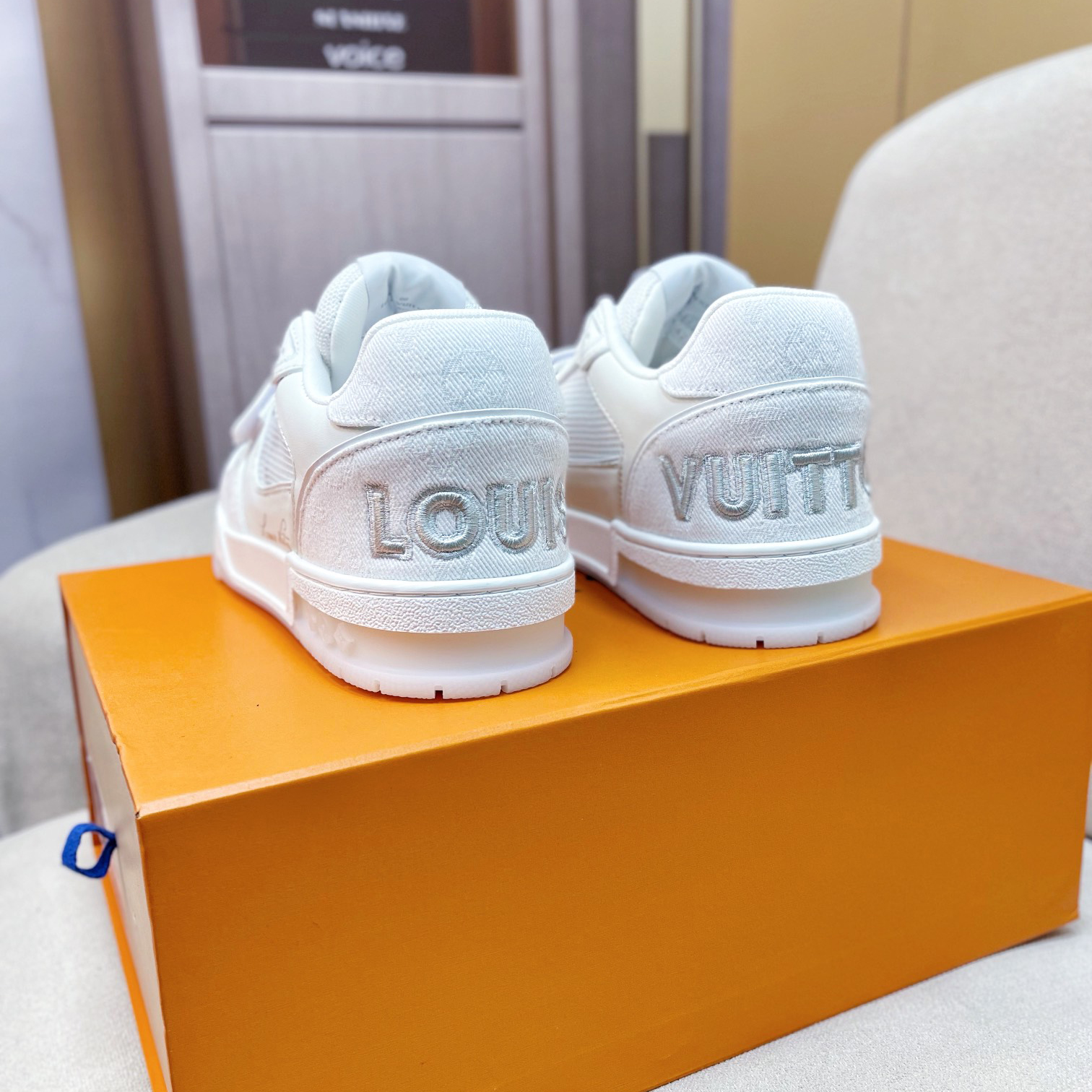 Louis Vuitton Trainer Sneaker(Upon UK Size) - FashionPlug