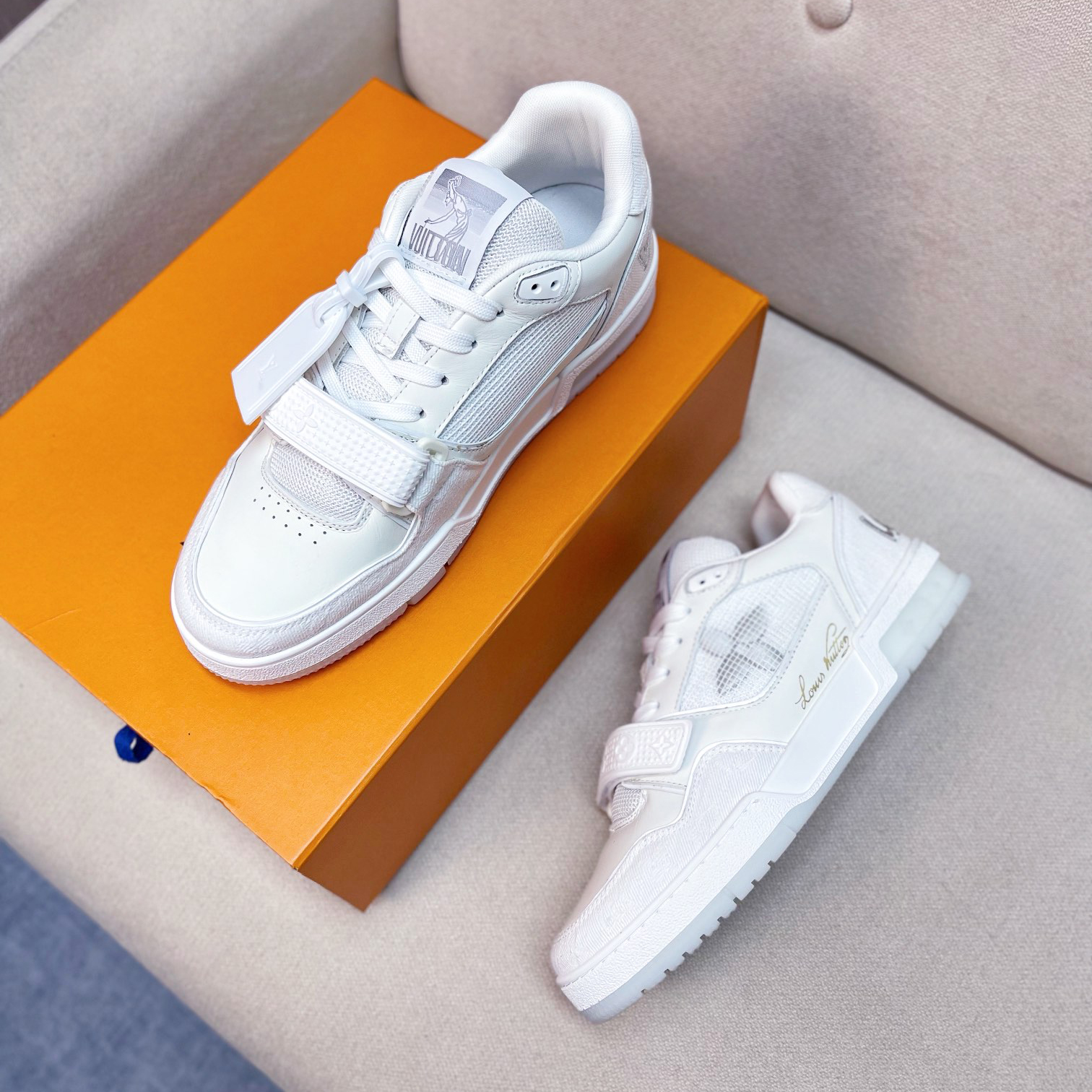 Louis Vuitton Trainer Sneaker(Upon UK Size) - FashionPlug