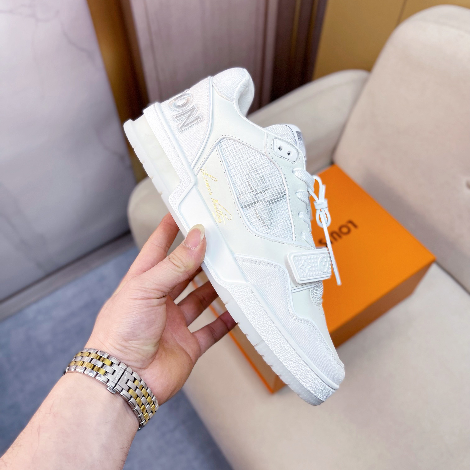 Louis Vuitton Trainer Sneaker(Upon UK Size) - FashionPlug