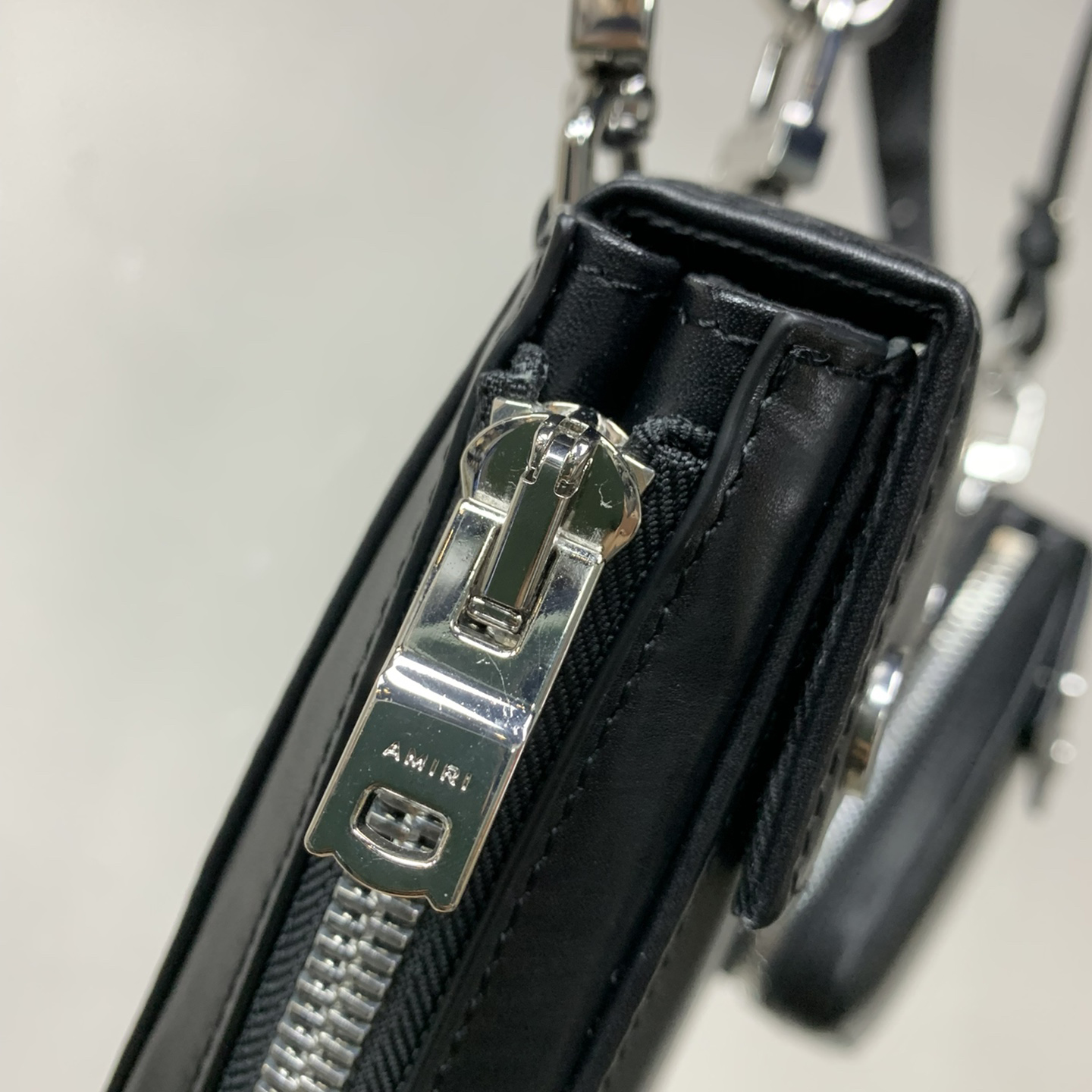 Amiri Black Leather Harness Bag - FashionPlug