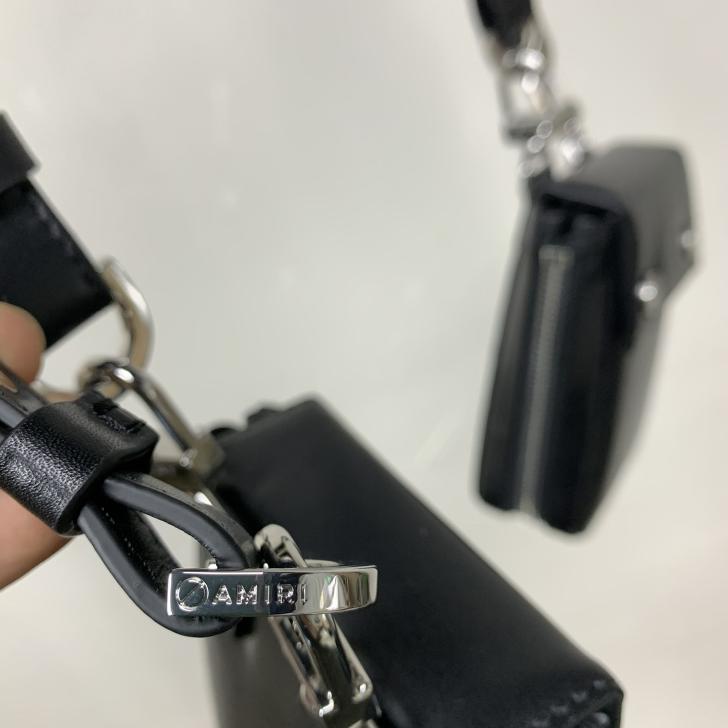 Amiri Black Leather Harness Bag - FashionPlug