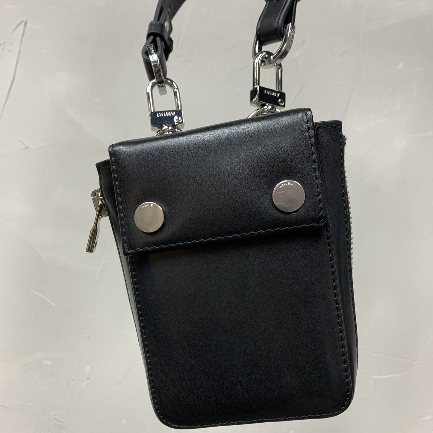 Amiri Black Leather Harness Bag - FashionPlug
