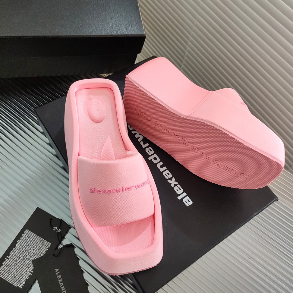 Alexander Wang Taji Platform Slide Sandal In Lycra - FashionPlug