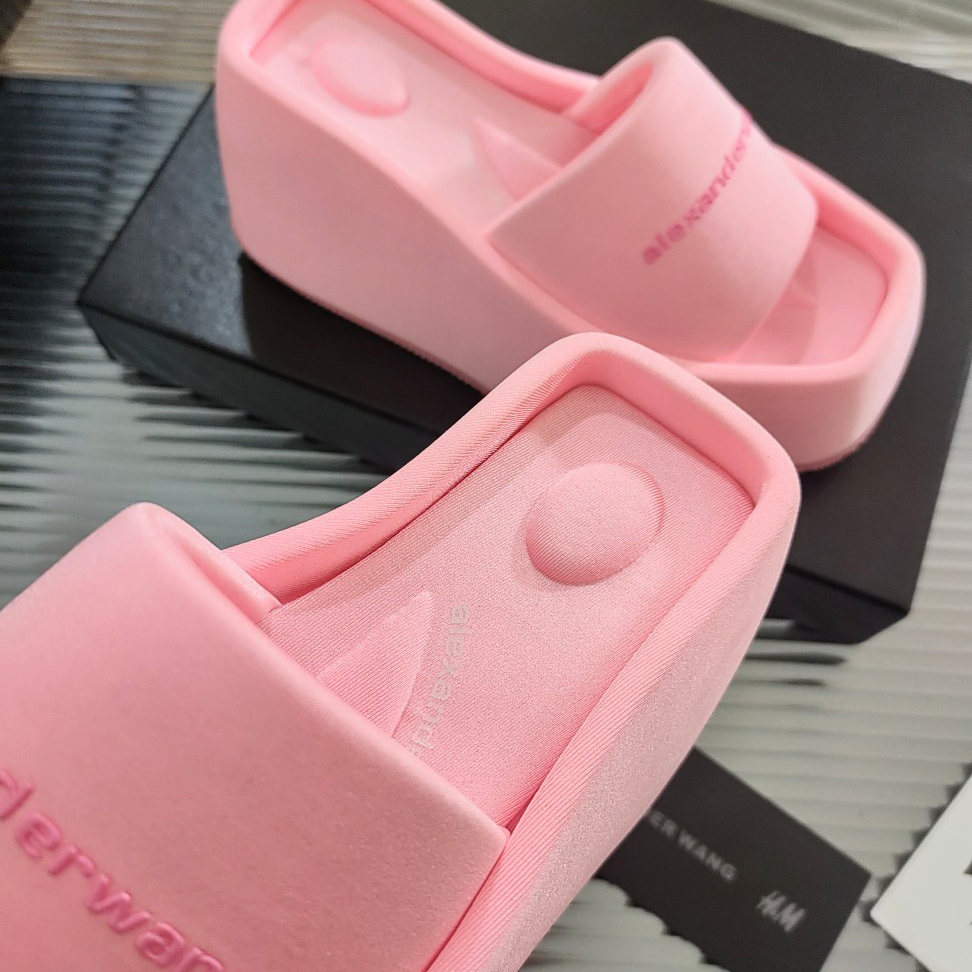 Alexander Wang Taji Platform Slide Sandal In Lycra - FashionPlug