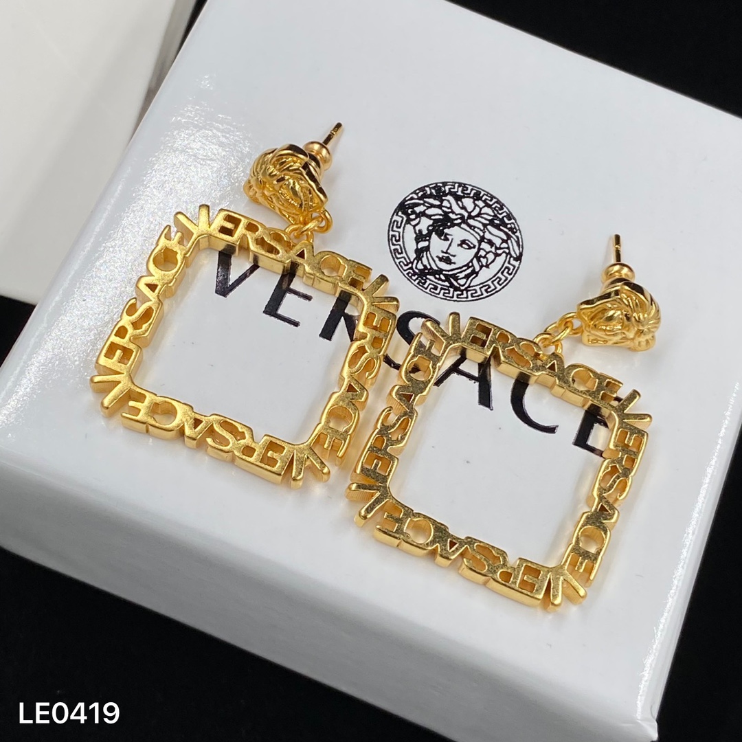 Versace Greca Hoop Earrings - FashionPlug