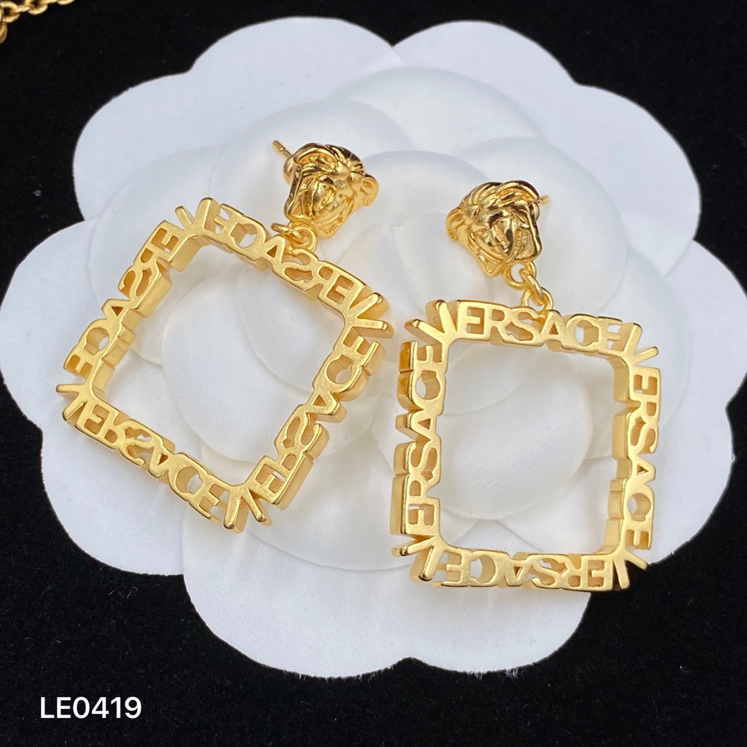 Versace Greca Hoop Earrings - FashionPlug