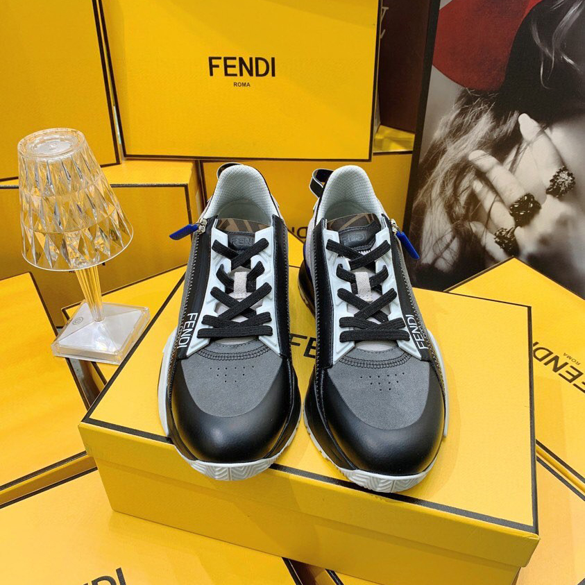 Fendi Flow Beige Suede Low-Tops Sneakers - FashionPlug