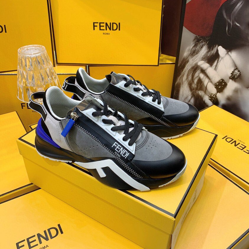 Fendi Flow Beige Suede Low-Tops Sneakers - FashionPlug