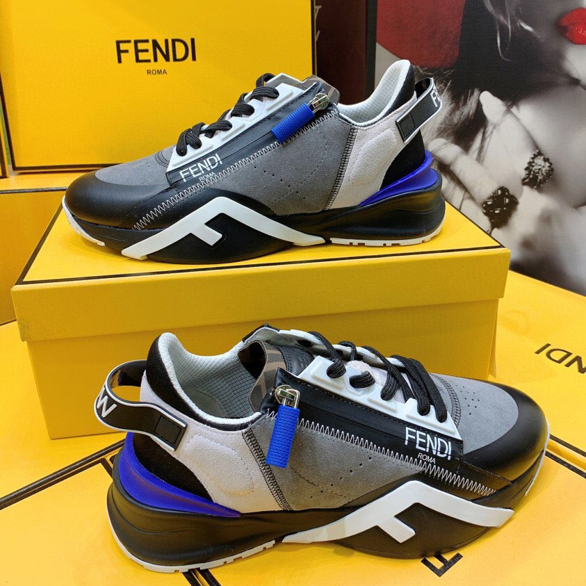 Fendi Flow Beige Suede Low-Tops Sneakers - FashionPlug