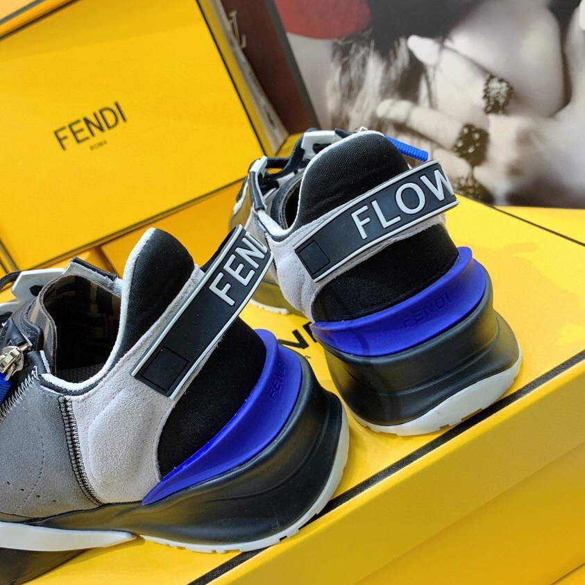 Fendi Flow Beige Suede Low-Tops Sneakers - FashionPlug