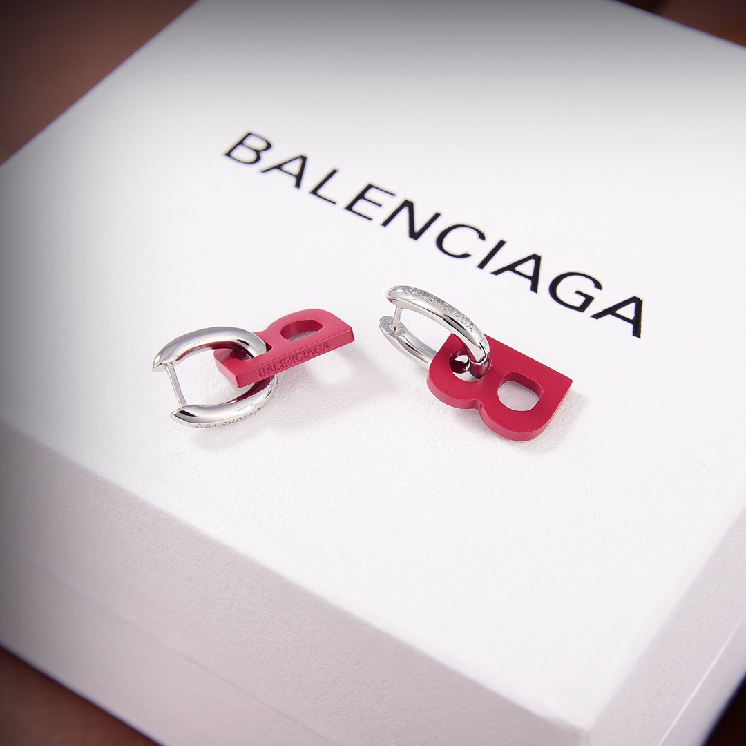 Balenciaga B Chain XS Earrings - FashionPlug