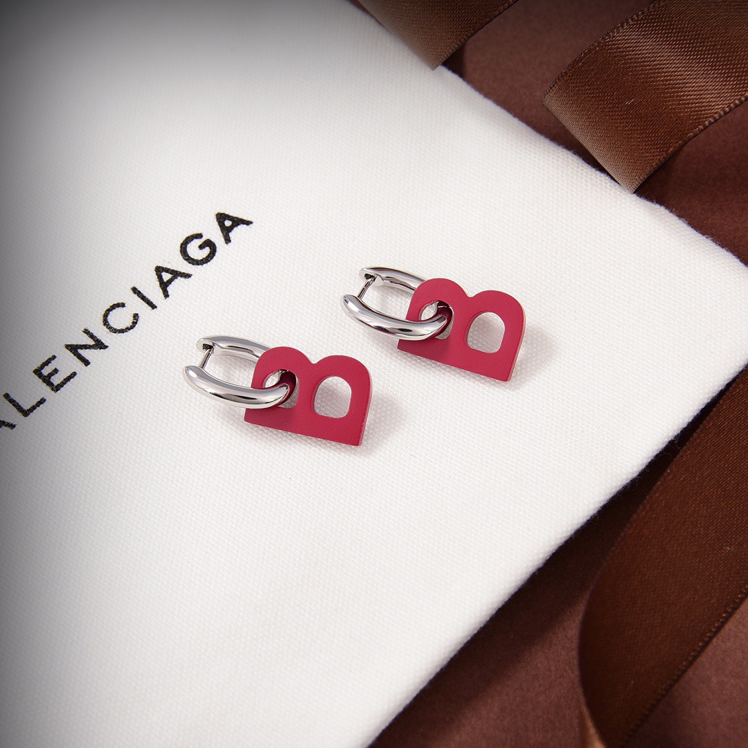 Balenciaga B Chain XS Earrings - FashionPlug