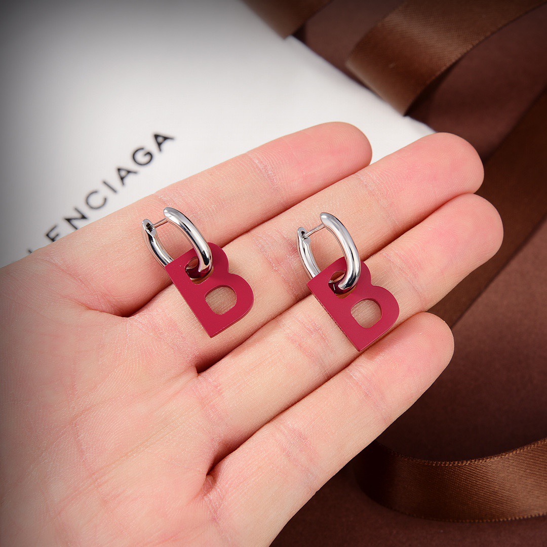 Balenciaga B Chain XS Earrings - FashionPlug
