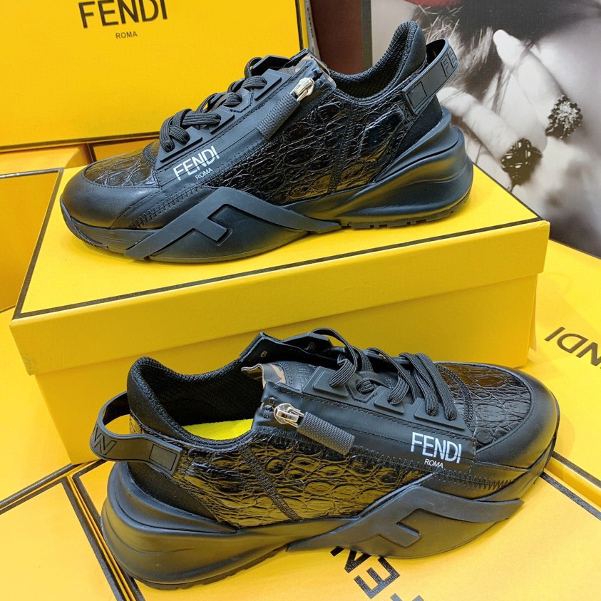 Fendi Flow Beige Suede Low-Tops Sneakers - FashionPlug