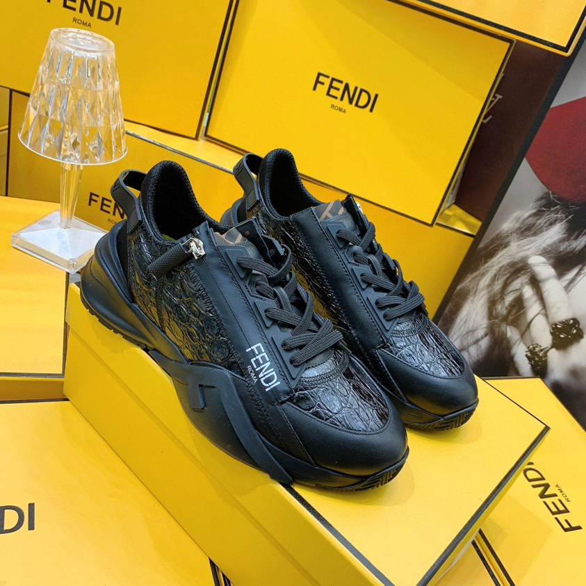Fendi Flow Beige Suede Low-Tops Sneakers - FashionPlug
