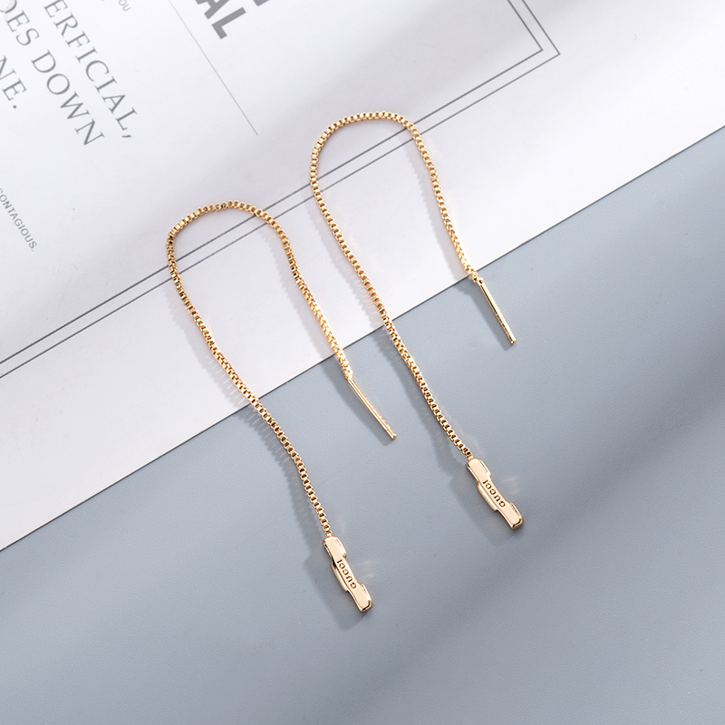 Gucci  Link To Love Chain Earrings With 'Gucci' Bar - FashionPlug