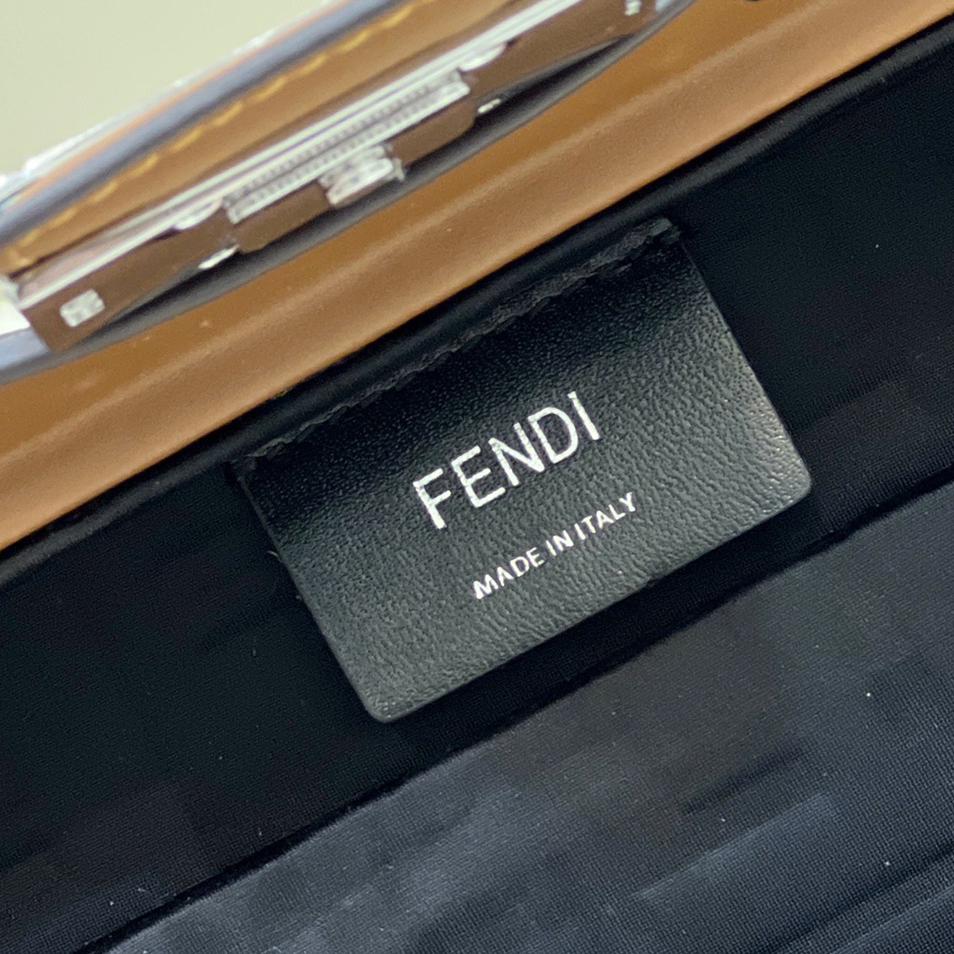 Fendi Baguette Trunk Mini Brown Fabric Bag(18.5-11.5-5cm) - FashionPlug