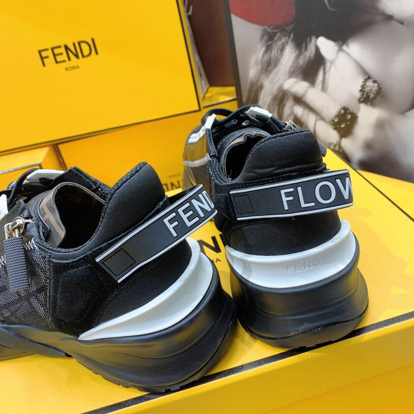 Fendi Flow Beige Suede Low-Tops Sneakers - FashionPlug
