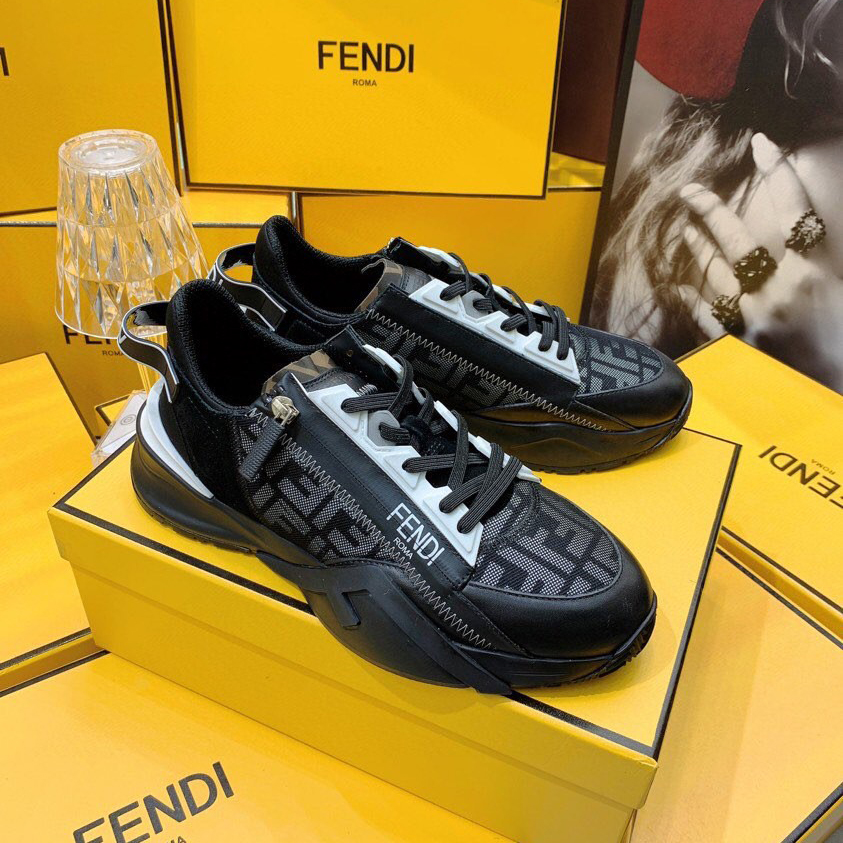 Fendi Flow Beige Suede Low-Tops Sneakers - FashionPlug