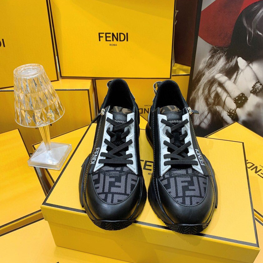 Fendi Flow Beige Suede Low-Tops Sneakers - FashionPlug