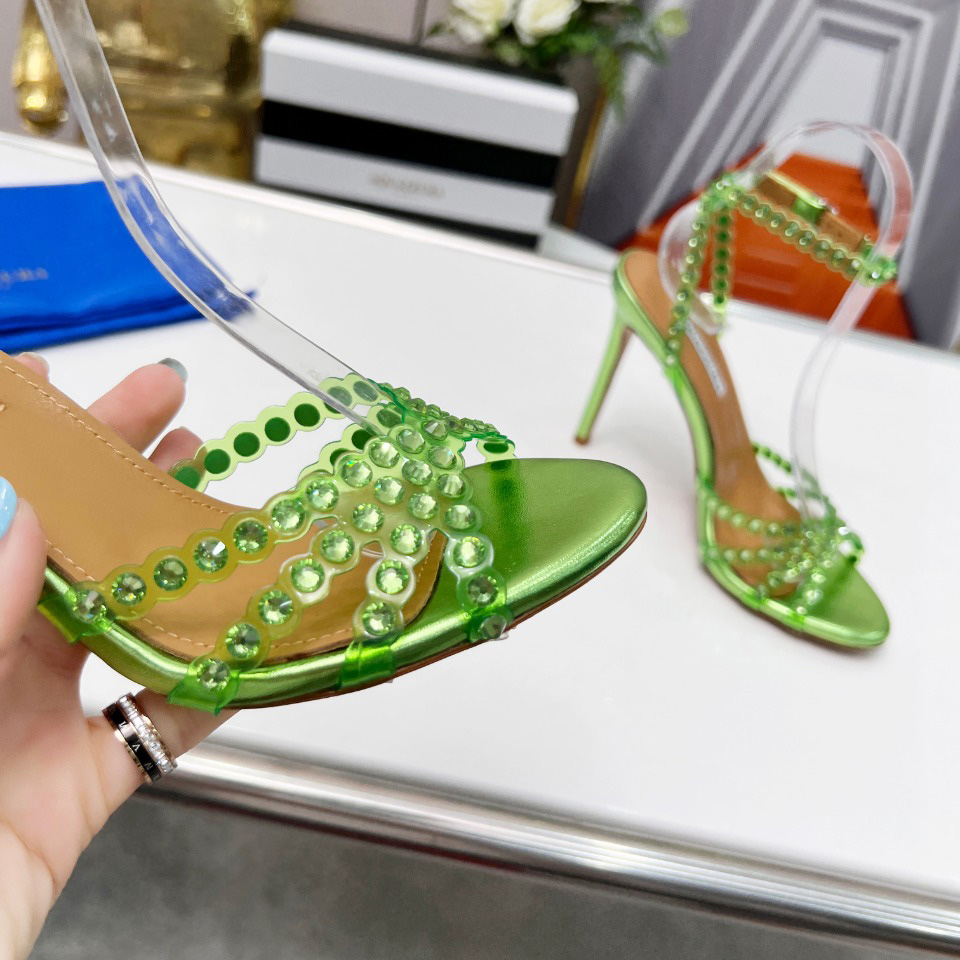 Aquazzura Tequila Plexi Sandal 105 - FashionPlug