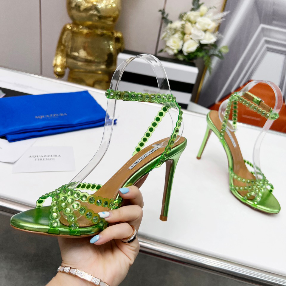 Aquazzura Tequila Plexi Sandal 105 - FashionPlug