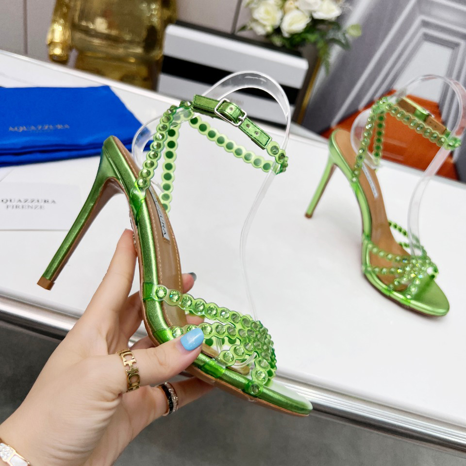 Aquazzura Tequila Plexi Sandal 105 - FashionPlug