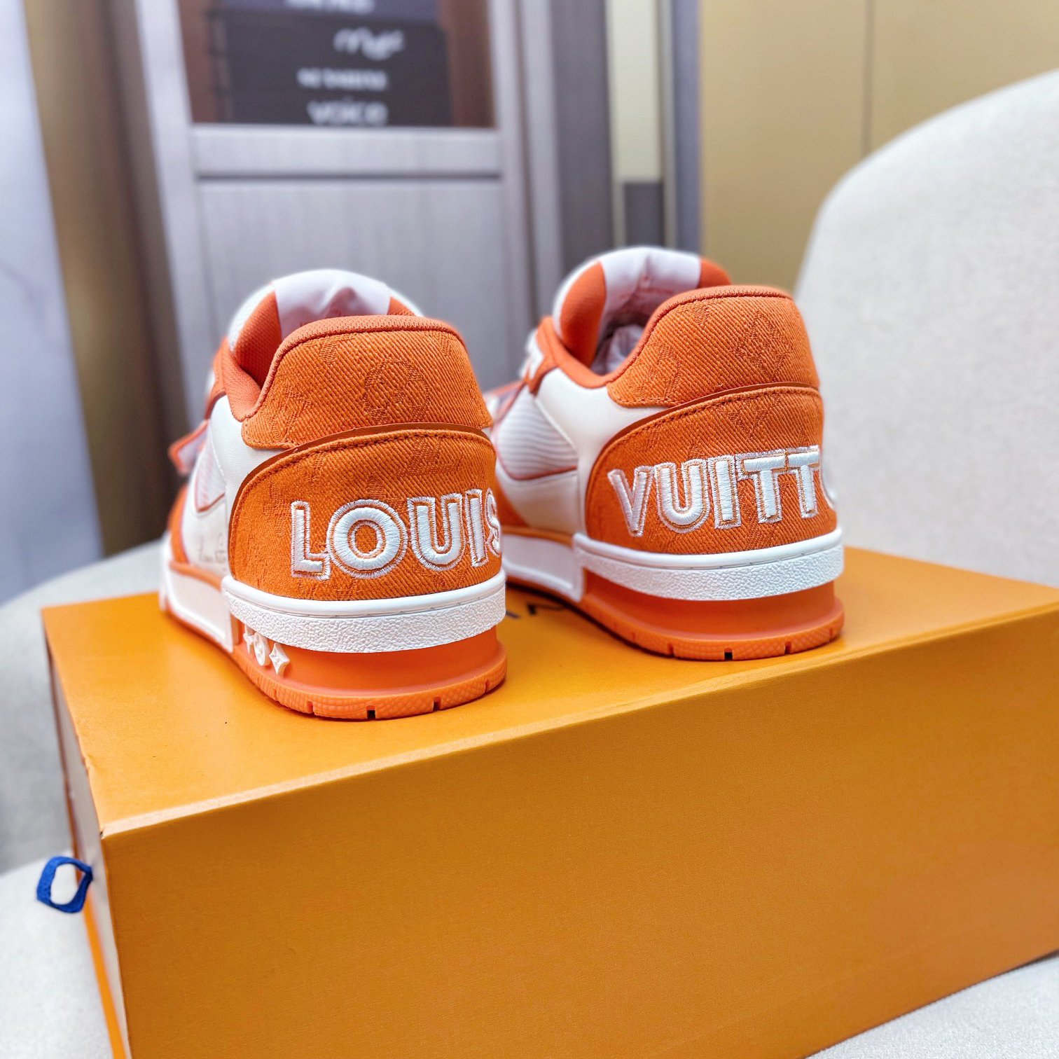 Louis Vuitton Trainer Sneaker(upon uk size) - FashionPlug