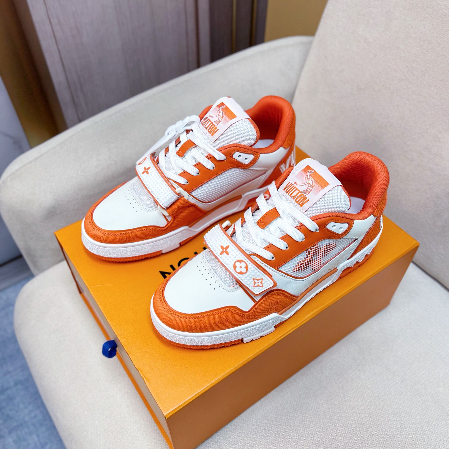 Louis Vuitton Trainer Sneaker(upon uk size) - FashionPlug