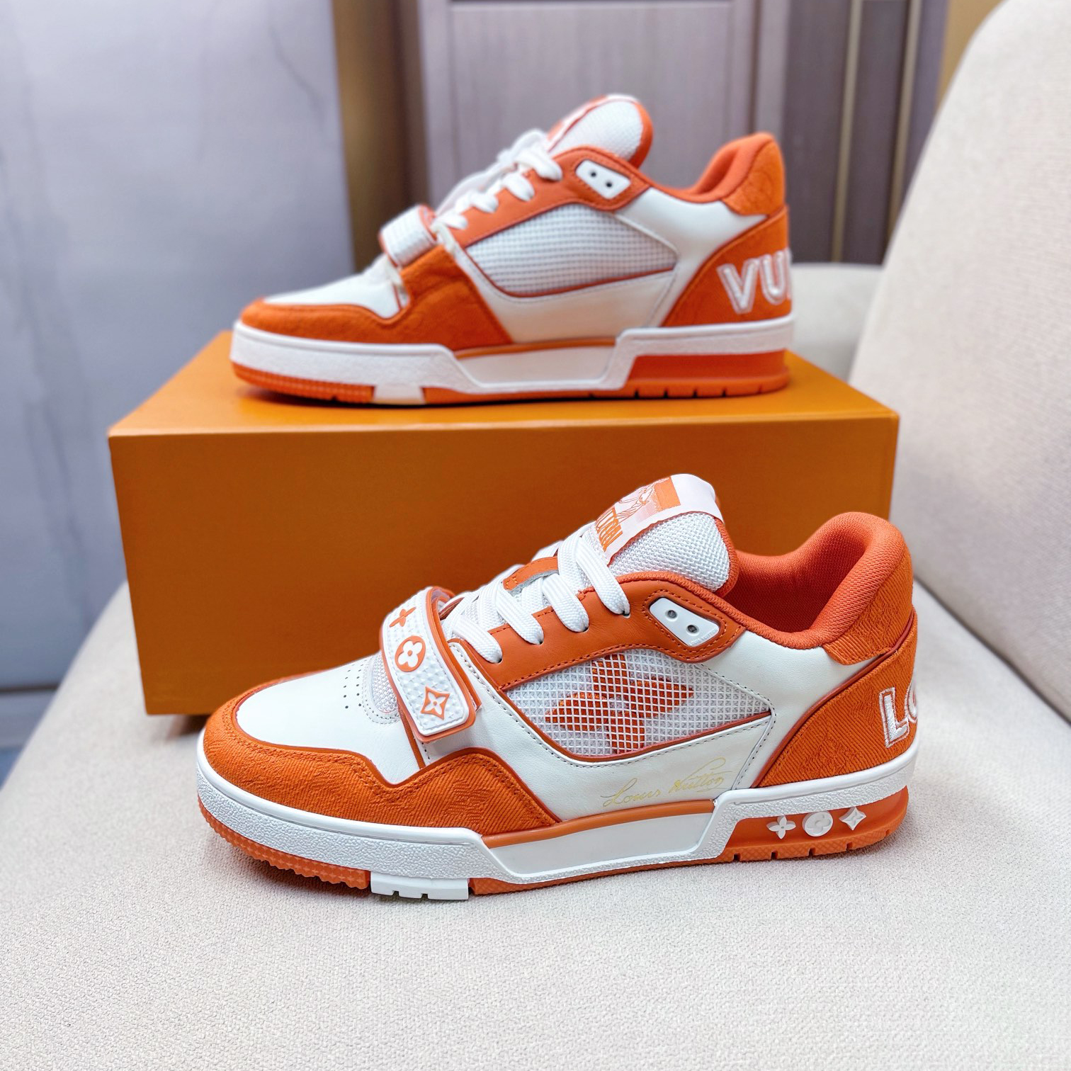 Louis Vuitton Trainer Sneaker(upon uk size) - FashionPlug