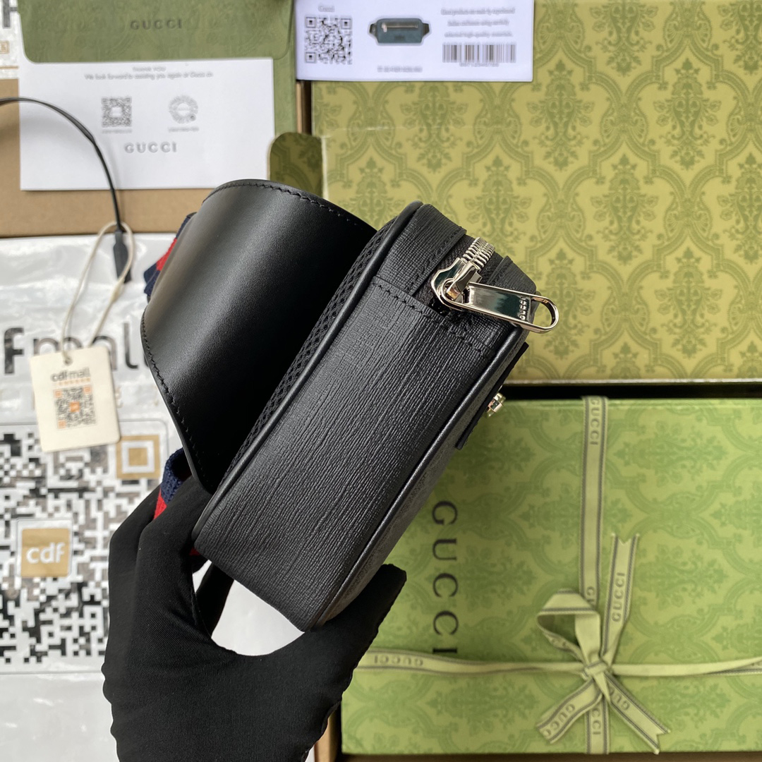 Gucci GG Black Belt Bag(24-14-5CM) - FashionPlug