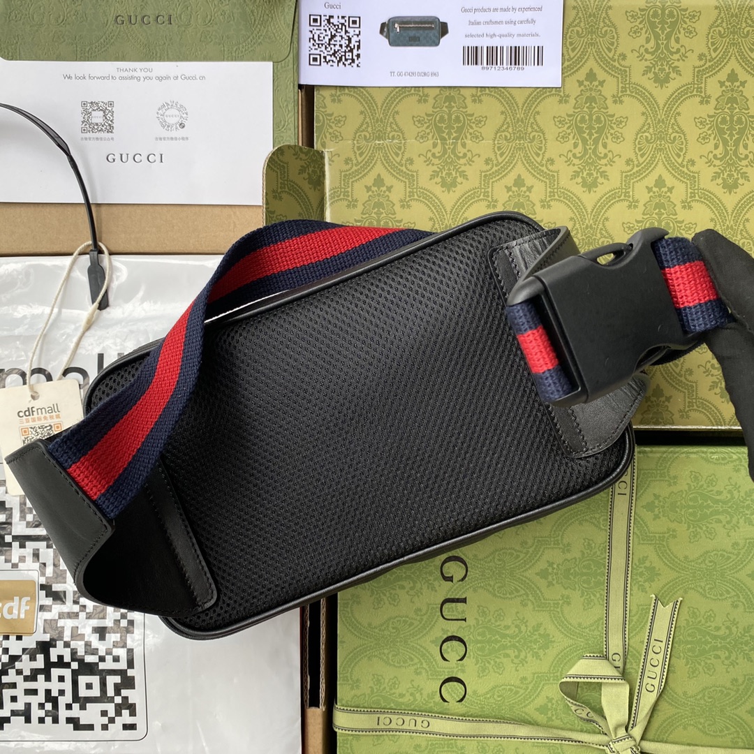 Gucci GG Black Belt Bag(24-14-5CM) - FashionPlug