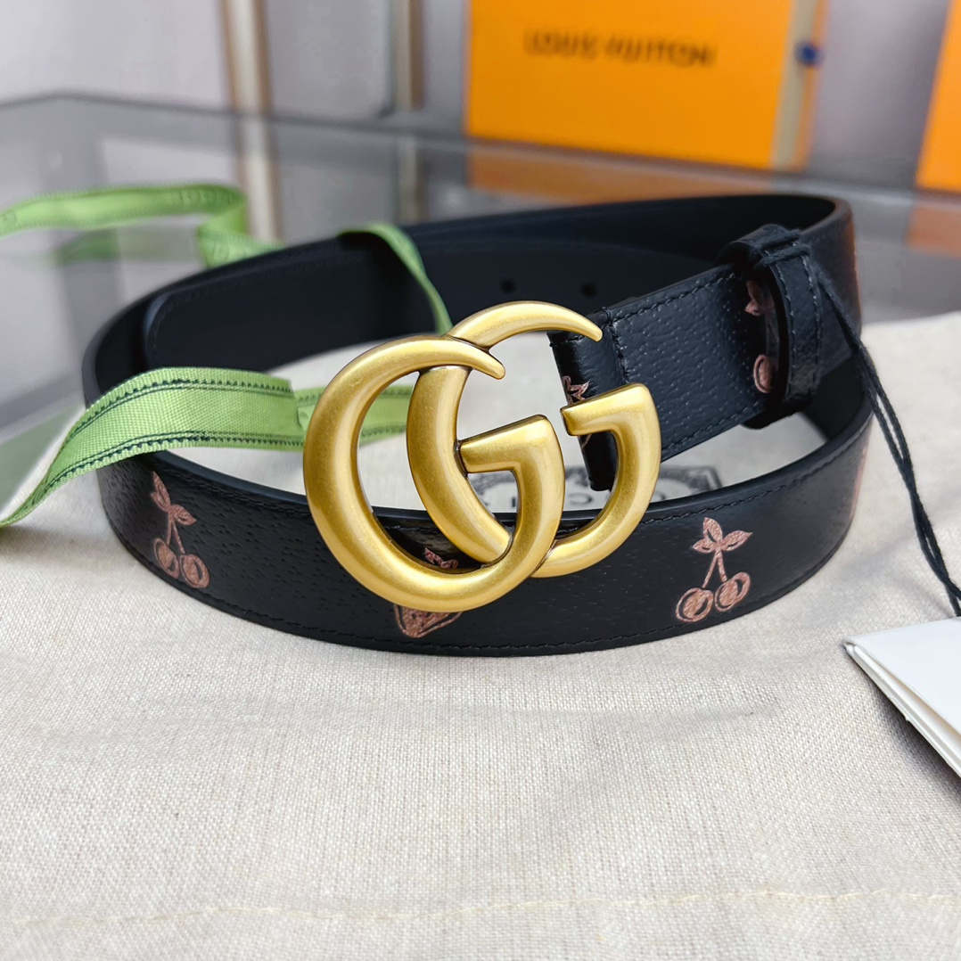 Gucci  GG Marmont Thin Belt - FashionPlug