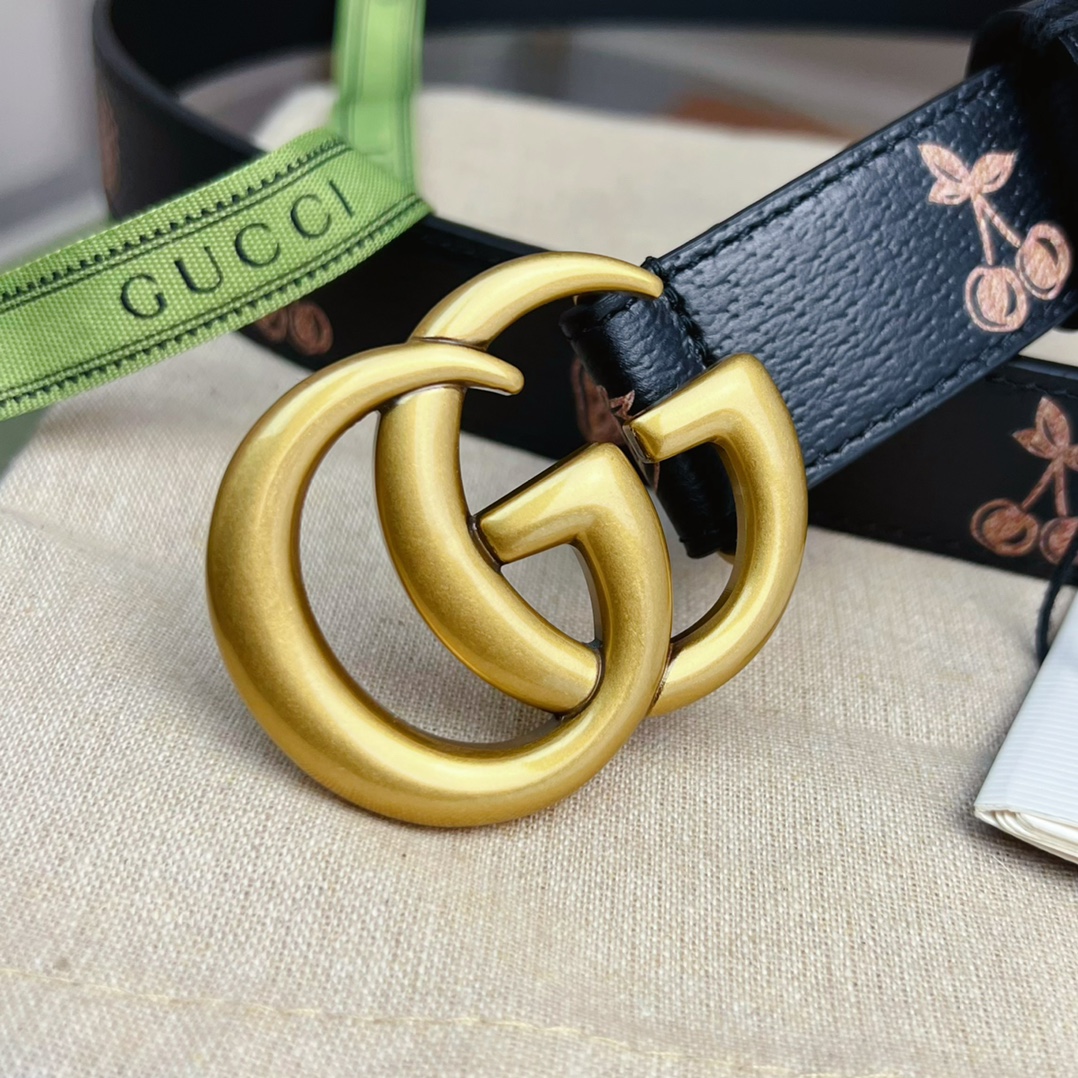 Gucci  GG Marmont Thin Belt - FashionPlug