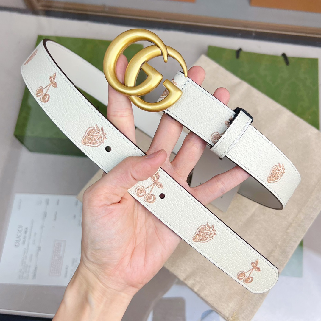 Gucci  GG Marmont Thin Belt - FashionPlug