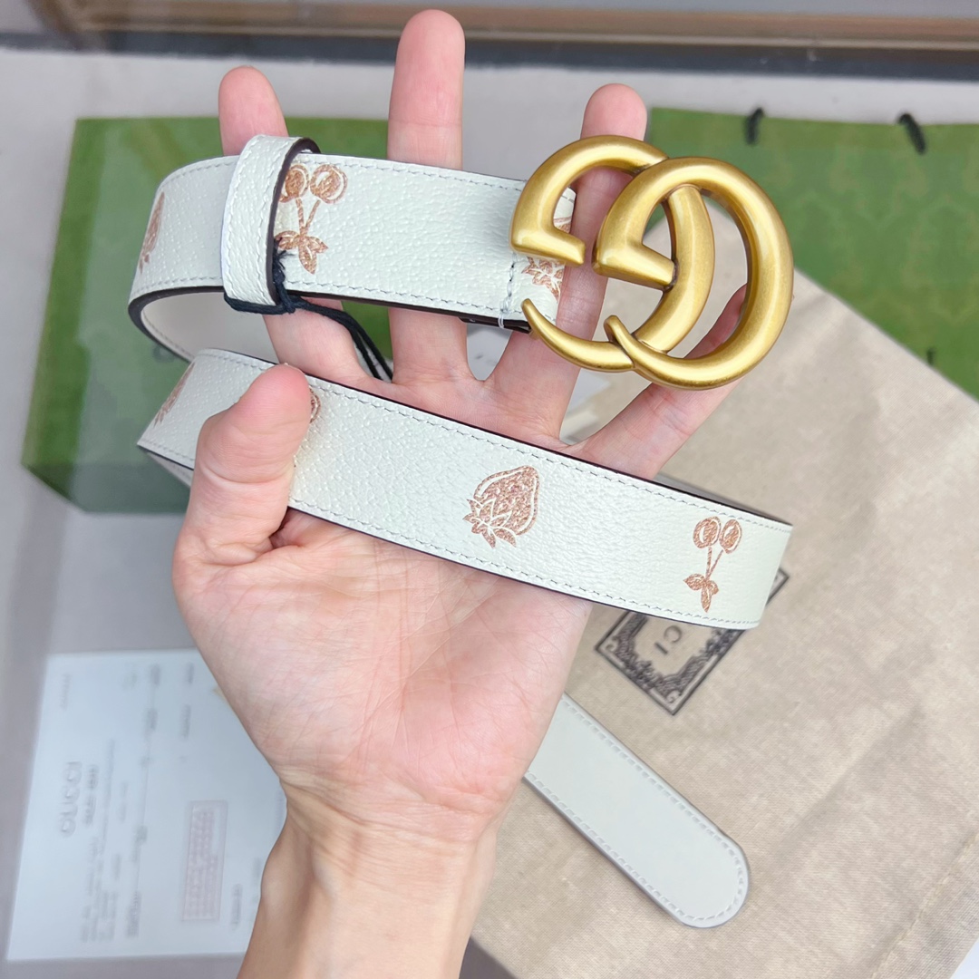 Gucci  GG Marmont Thin Belt - FashionPlug