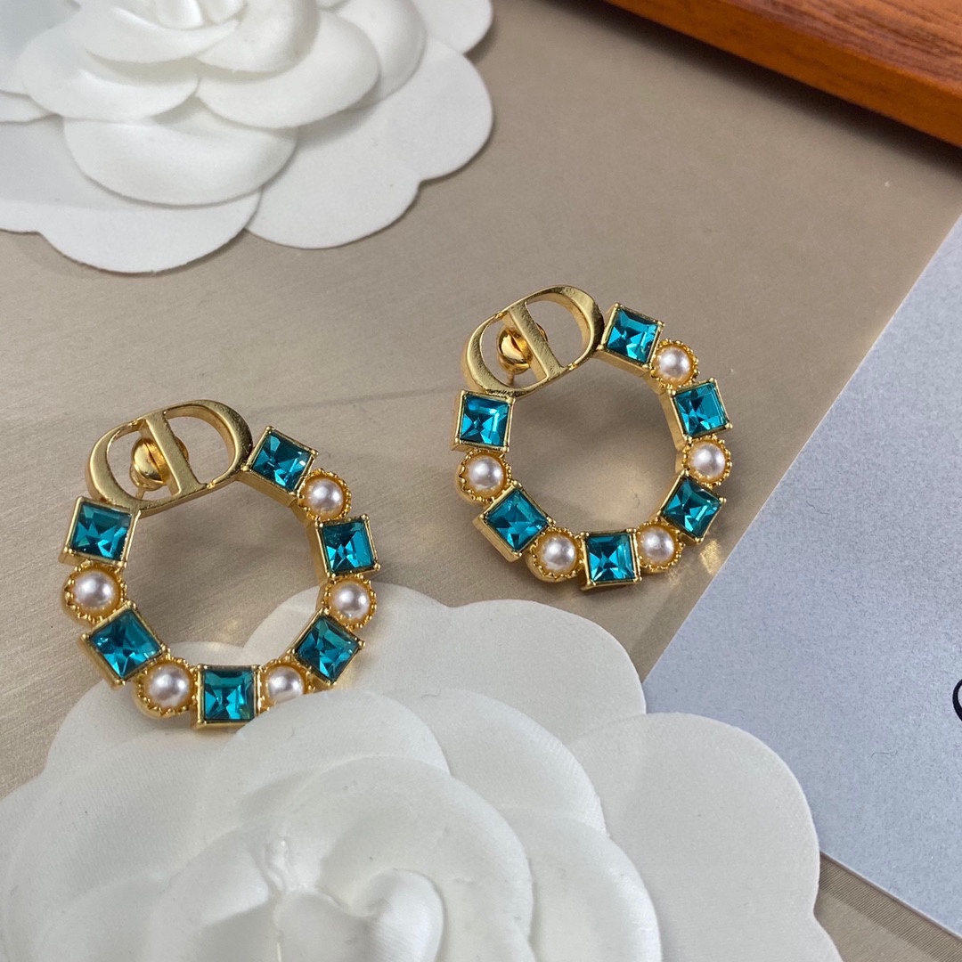 Dior Petit CD Earrings - FashionPlug