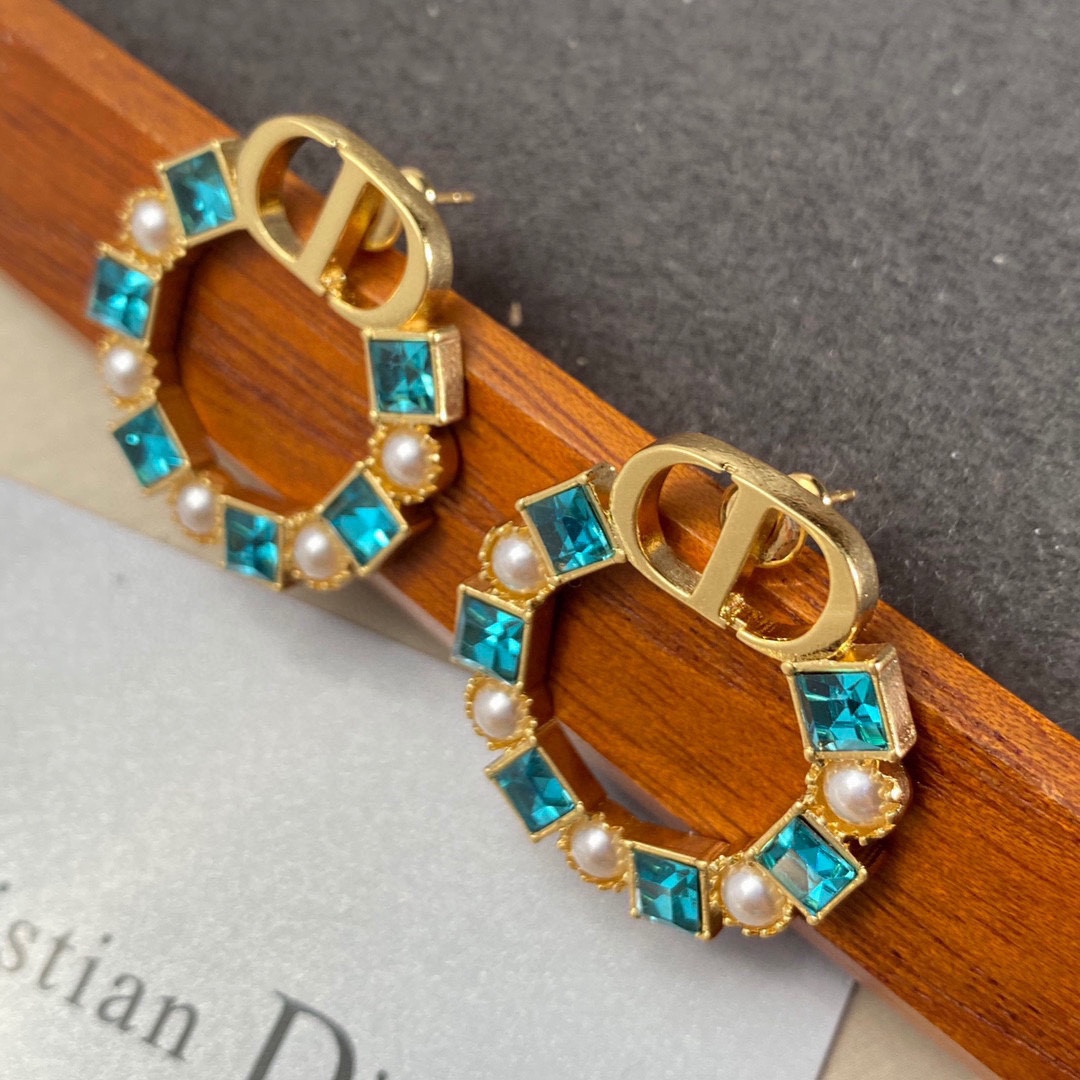 Dior Petit CD Earrings - FashionPlug