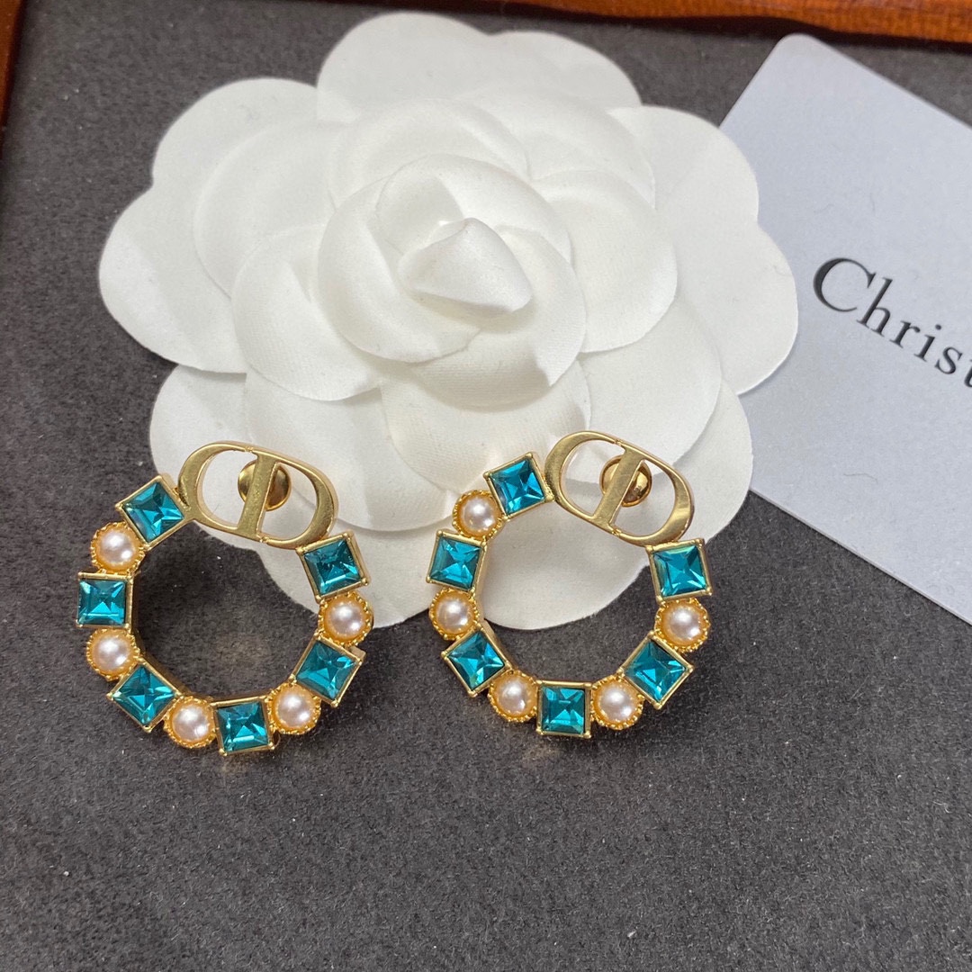 Dior Petit CD Earrings - FashionPlug