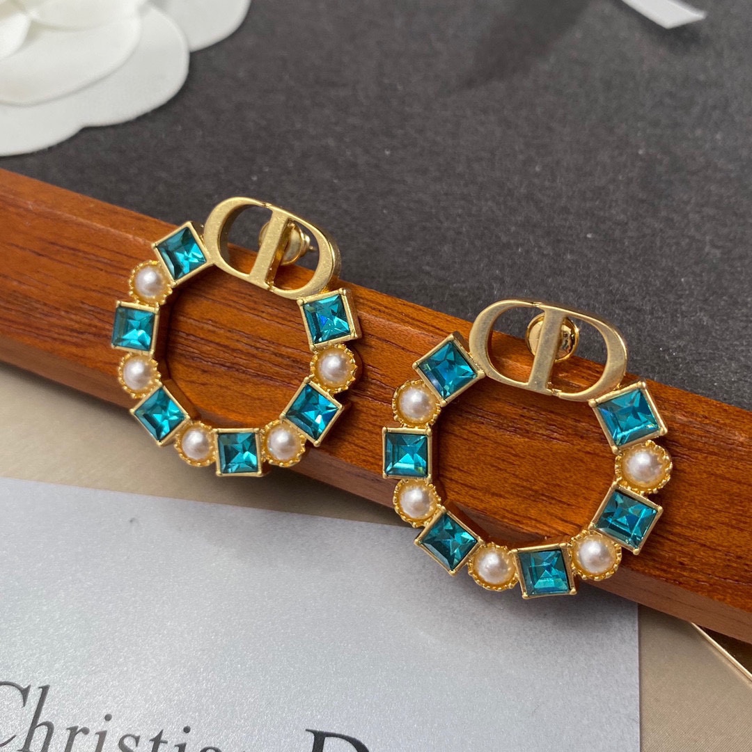 Dior Petit CD Earrings - FashionPlug