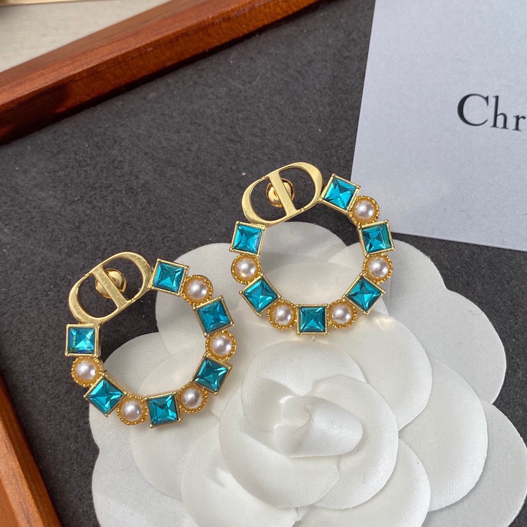 Dior Petit CD Earrings - FashionPlug