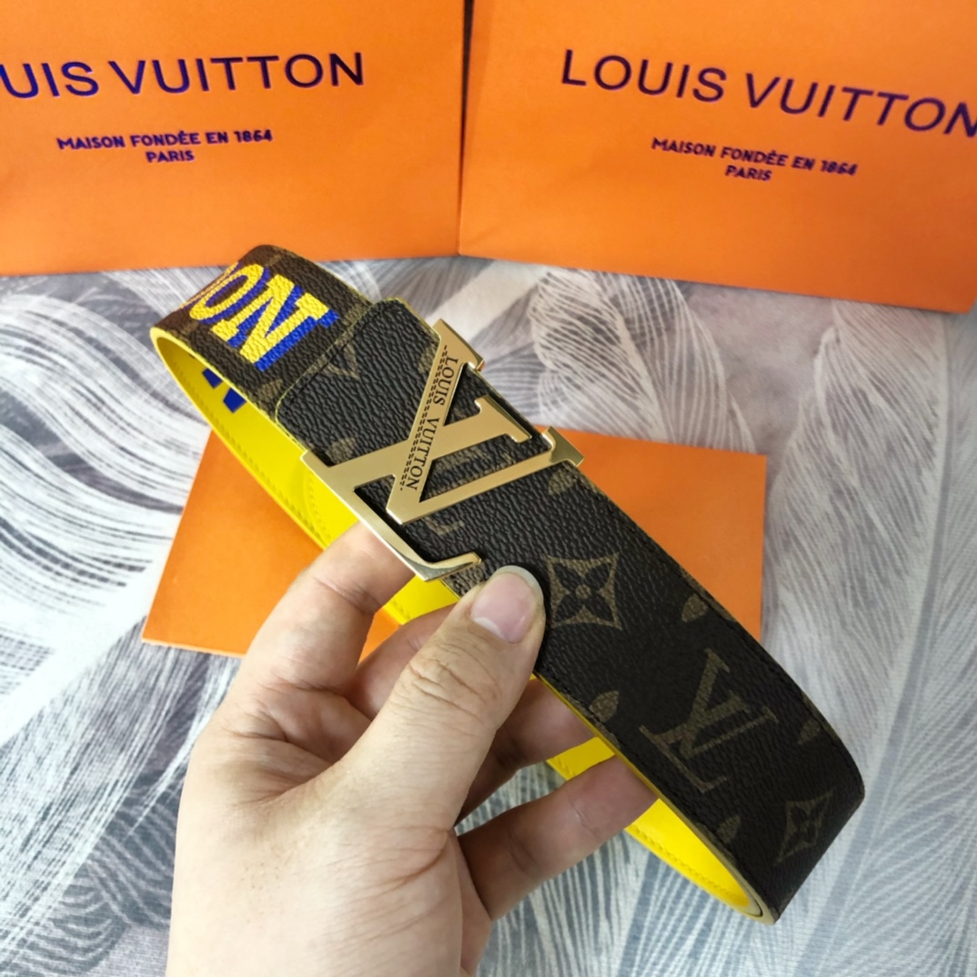 Louis Vuitton LV Pyramide Cities Exclusive 40MM Reversible Belt—London - FashionPlug