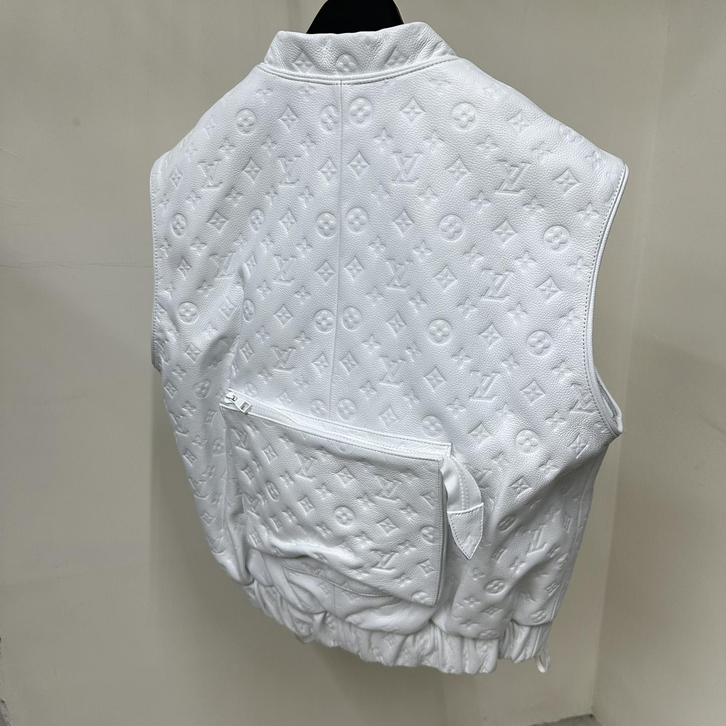 Louis Vuitton Black Monogram Leather Vest - FashionPlug